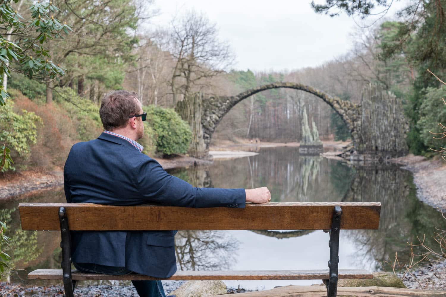 The superb circle bridge in Germany referred to as Rakotzbrücke